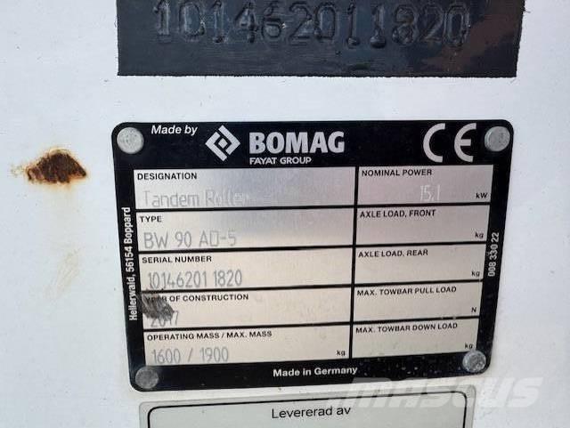 Bomag BW90 AD-5, Vält Duowalsen
