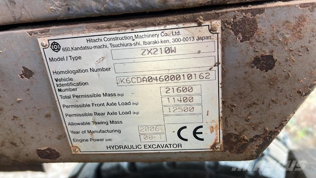 Hitachi ZX 210 W Wielgraafmachines
