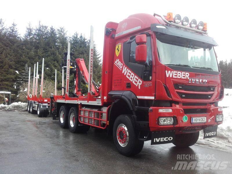 Iveco Trakker 450 Vlakke laadvloer met kraan