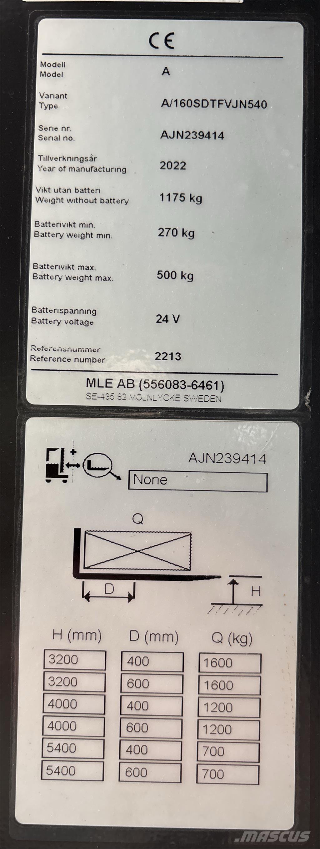 Atlet A160 Zelfrijdende stapelaars