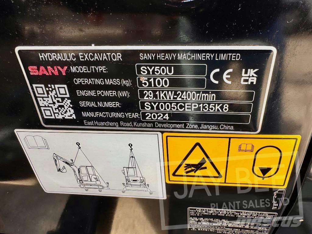 Sany SY 50 U Minigraafmachines < 7t