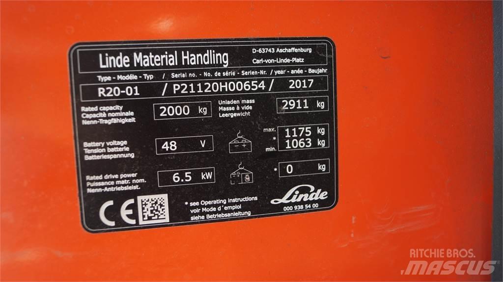 Linde R20 Reachtruck voor hoog niveau