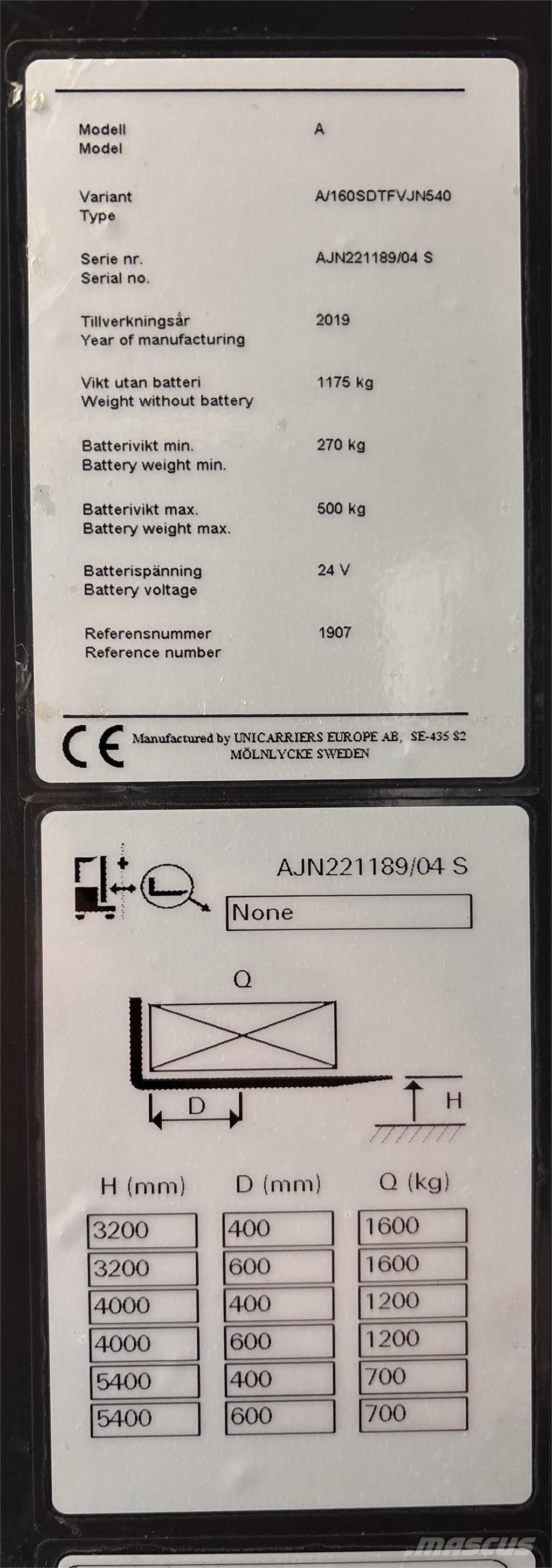 Atlet A160 Zelfrijdende stapelaars