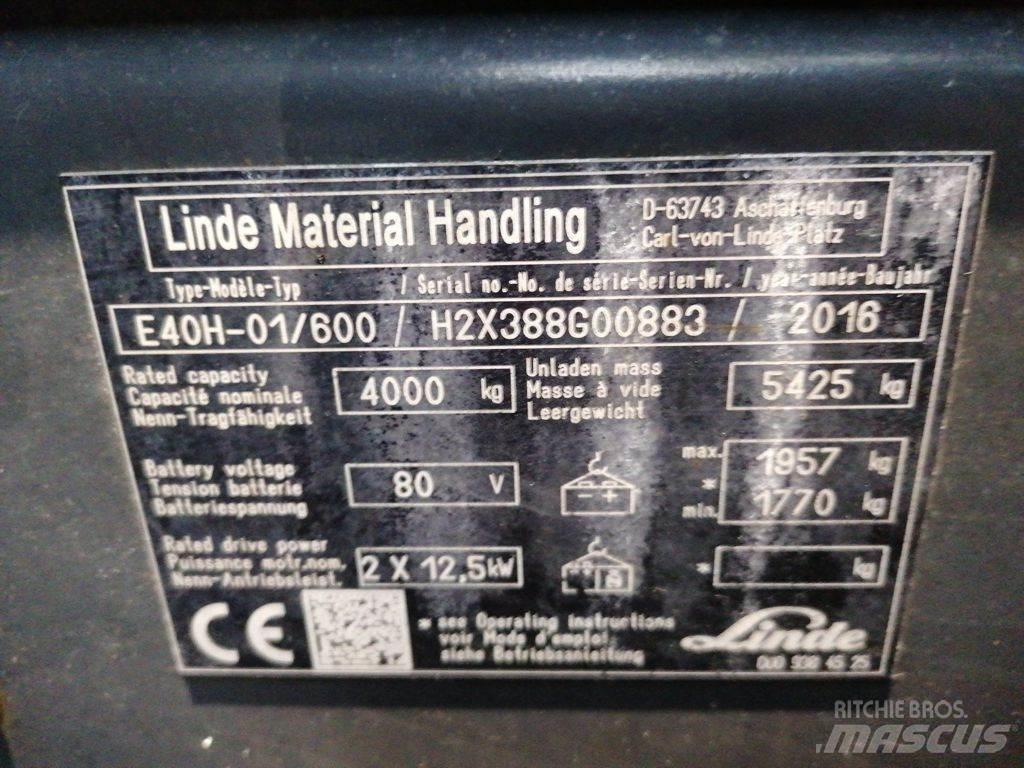 Linde E40H-01/600 Elektrische heftrucks
