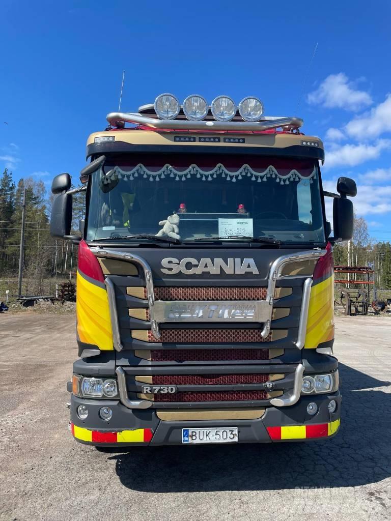 Scania R730 Containertrucks met kabelsysteem