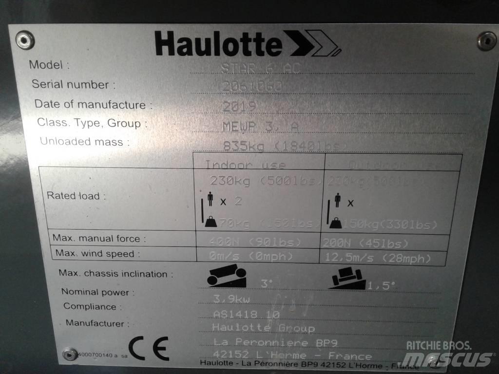 Haulotte Star 6 Personenliften en invalideliften