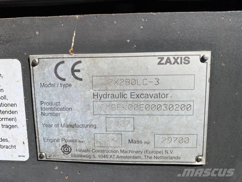 Hitachi ZX 280 LC-3 Rupsgraafmachines