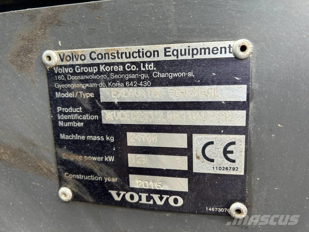 Volvo ECR 235 E L Rupsgraafmachines
