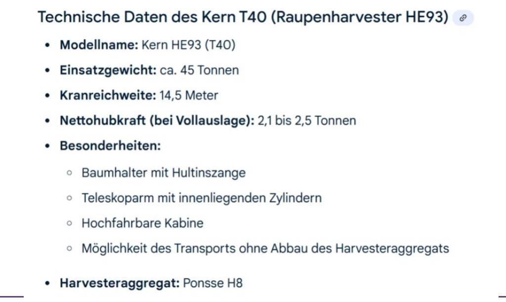Kern T40 Harvesters