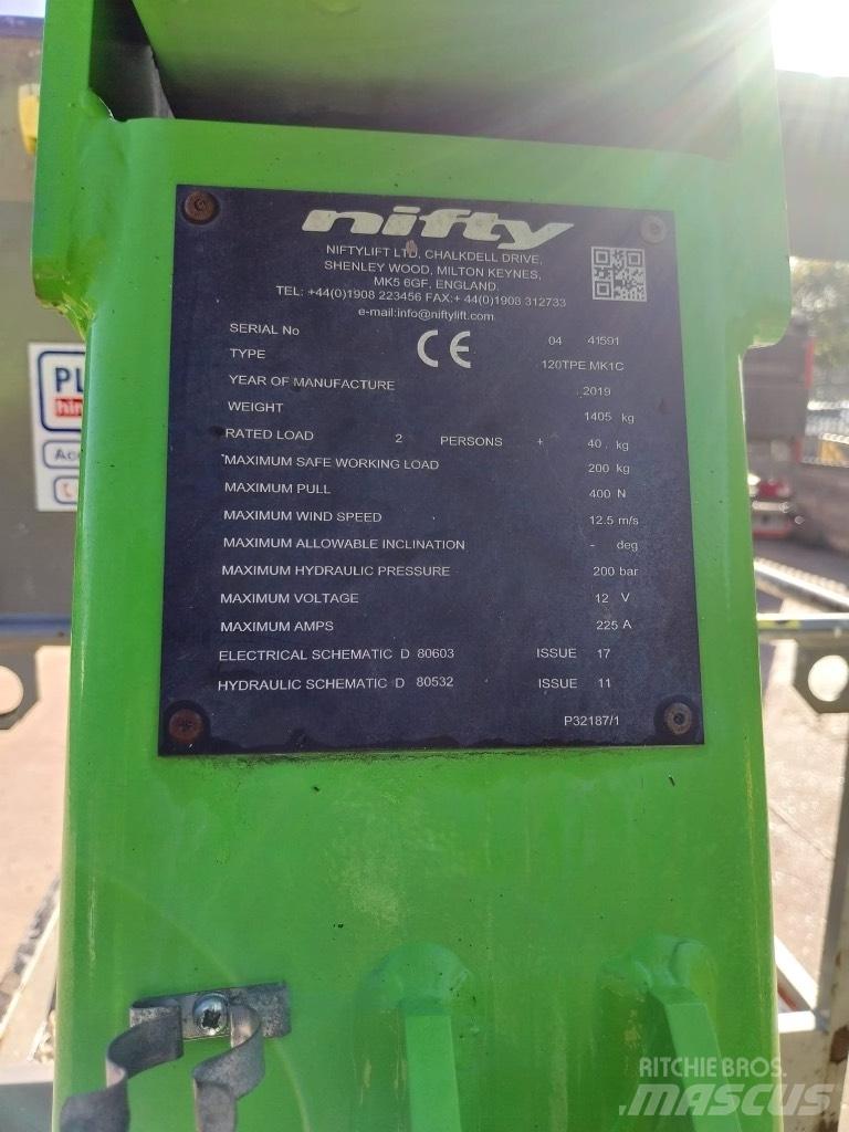 Niftylift 120TPE Aanhanger hoogwerkers