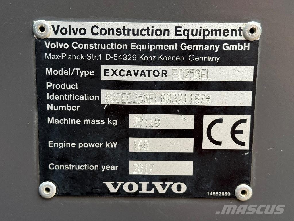 Volvo EC 250 EL Rupsgraafmachines