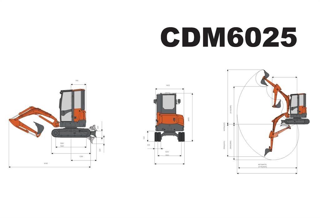 Lonking CDM6025 Minigraafmachines < 7t