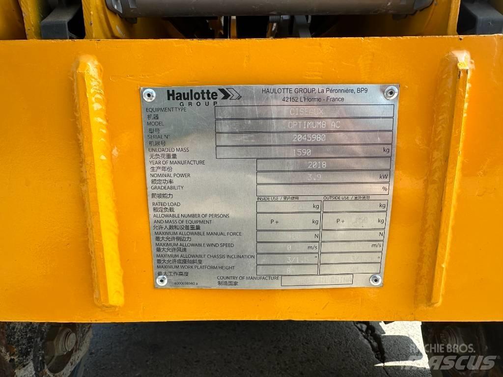 Haulotte OPTIMUM 8 Schaarhoogwerkers