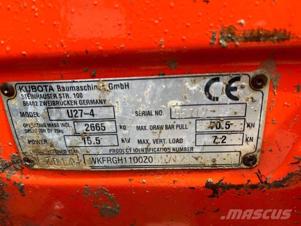 Kubota U 27-4 Minigraafmachines < 7t