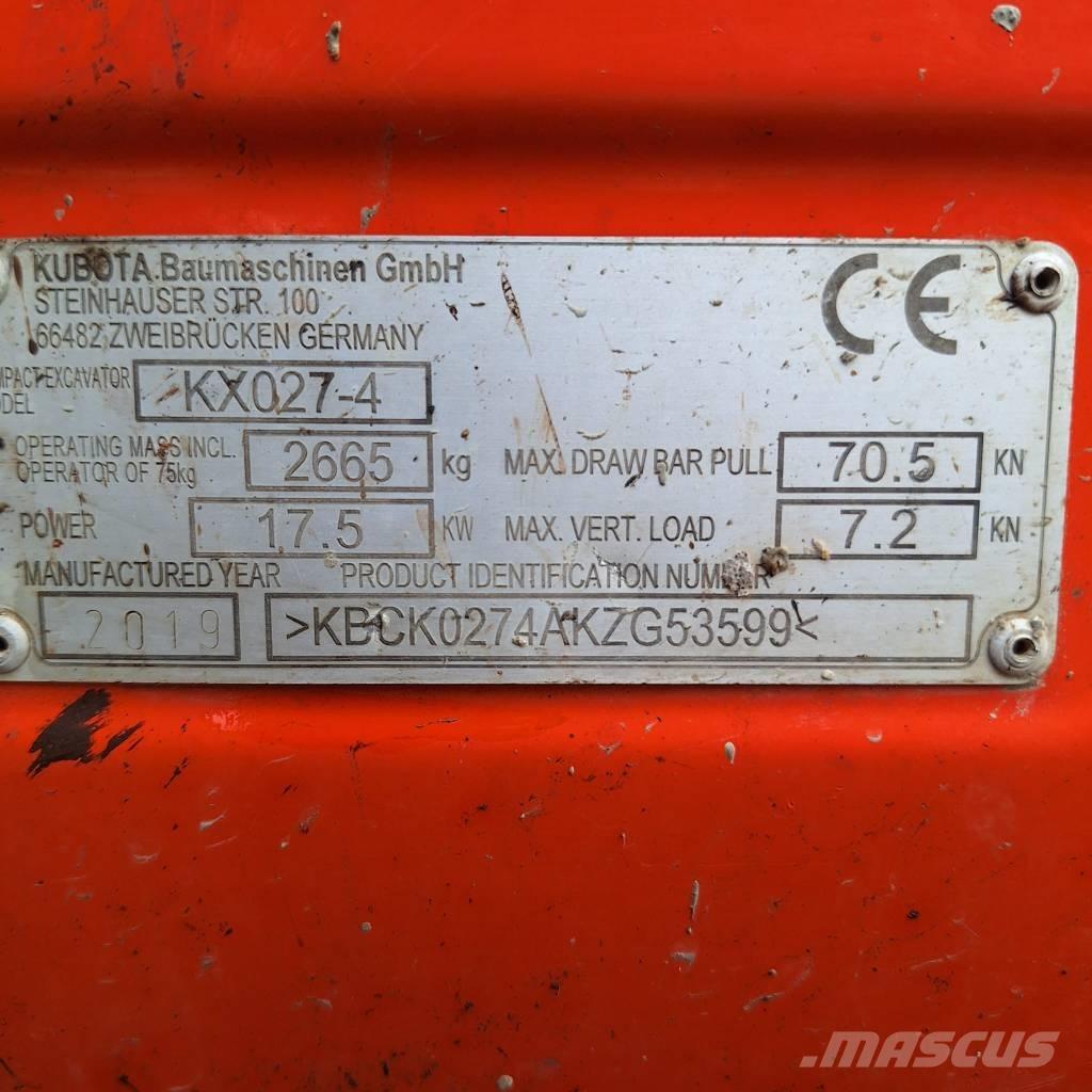 Kubota KX 027-4 Minigraafmachines < 7t