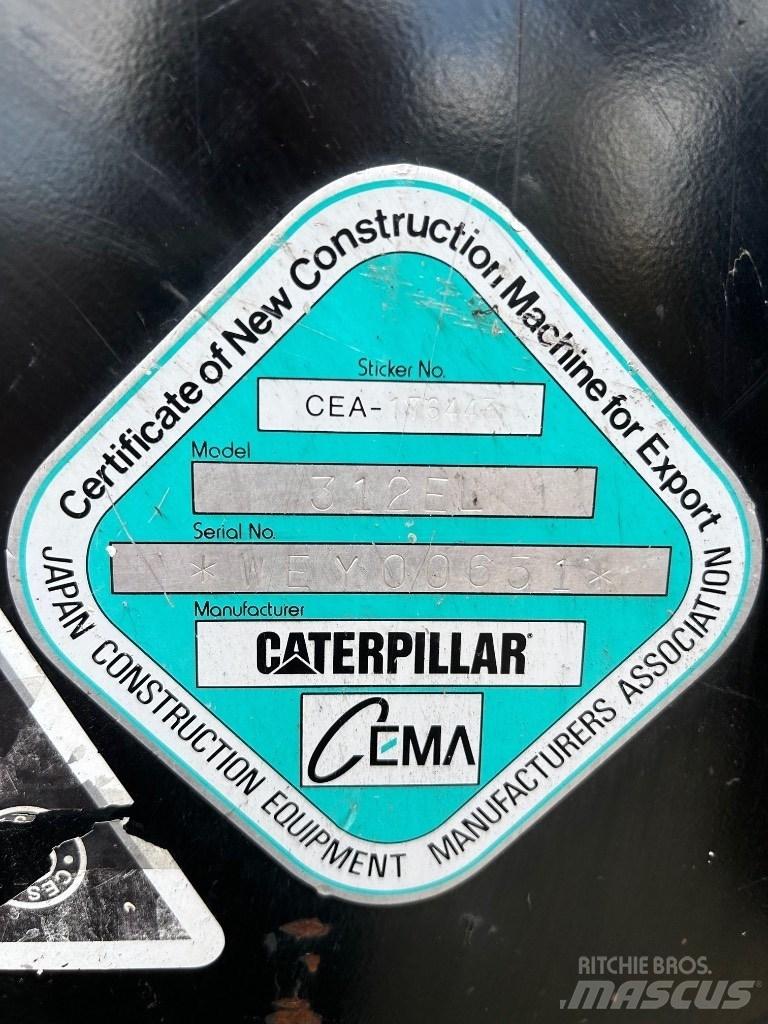 CAT 312 E Rupsgraafmachines