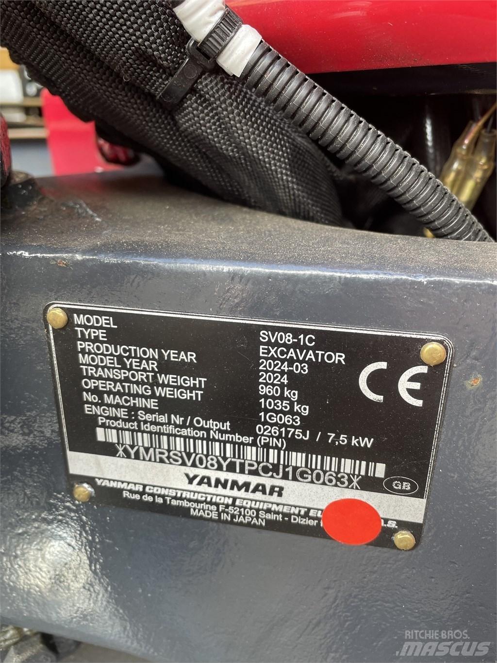 Yanmar SV 08 Minigraafmachines < 7t