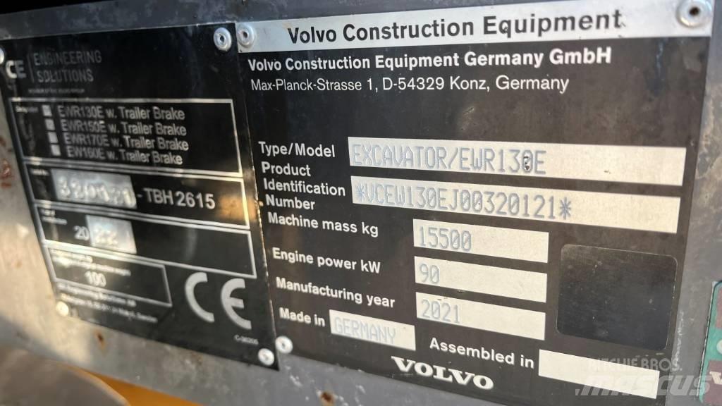 Volvo EWR130E Wielgraafmachines