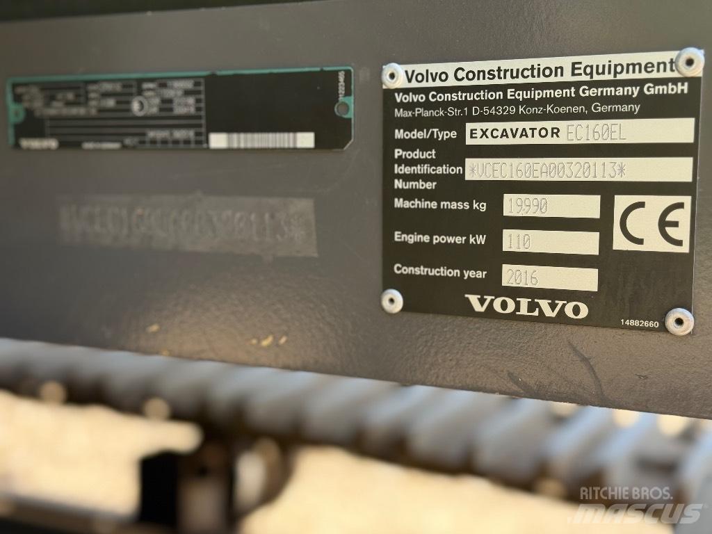 Volvo EC 160 EL Rupsgraafmachines