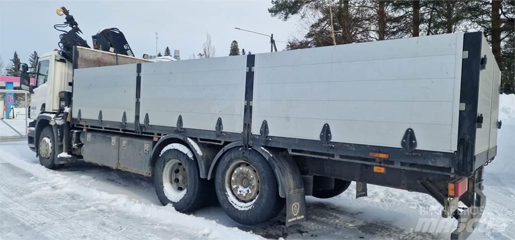 Scania P380 Vlakke laadvloer met kraan