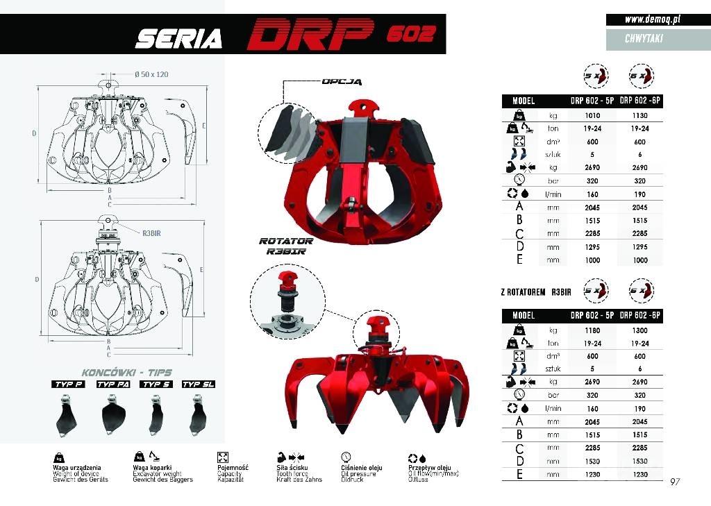  DEMOQ DRP250 4P Grijpers