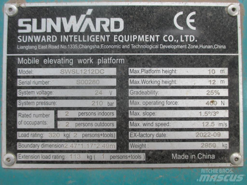 Sunward SWSL 1212 DC Schaarhoogwerkers