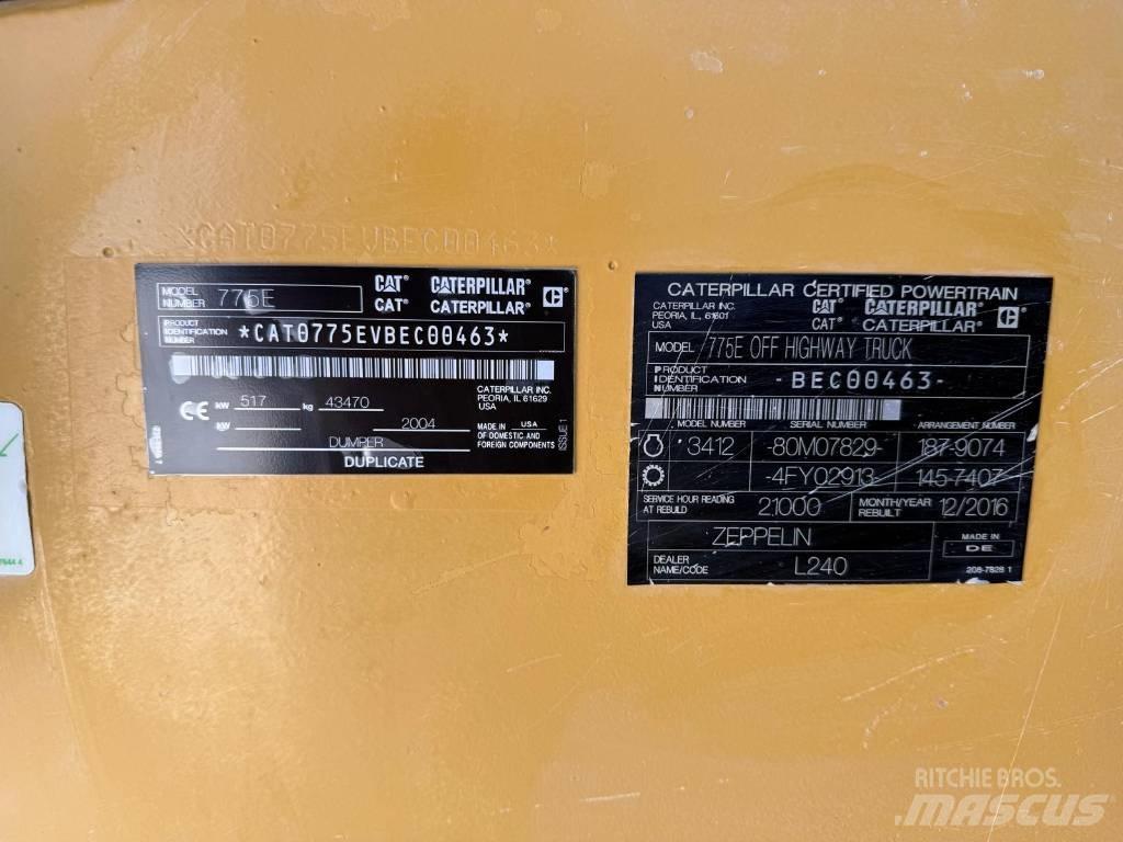CAT 775 E Starre dumptrucks