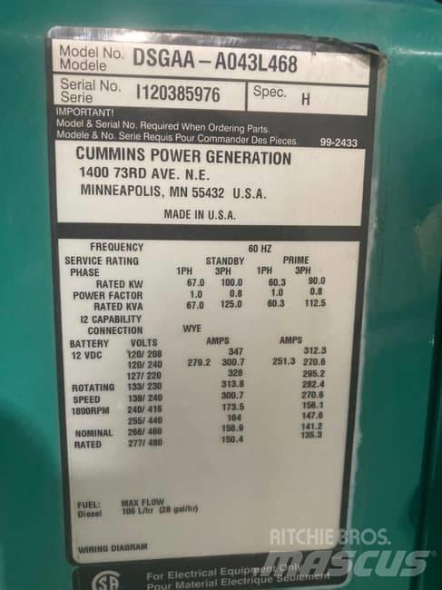 Cummins 105kW Diesel generatoren
