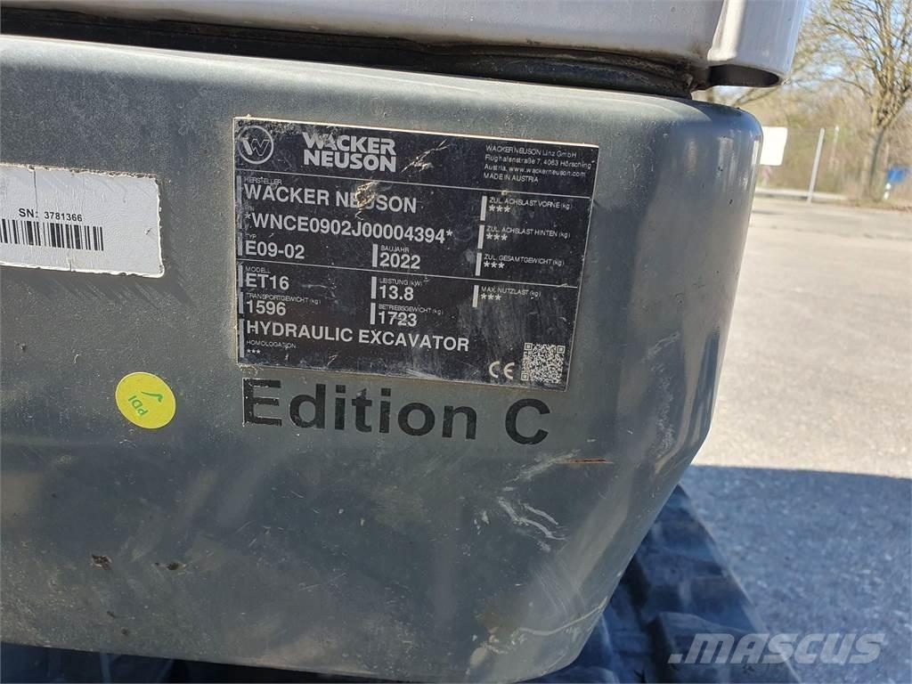 Wacker Neuson ET16 Rupsgraafmachines