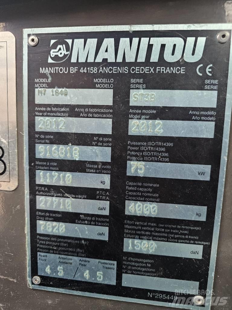 Manitou MT1840 Verreikers