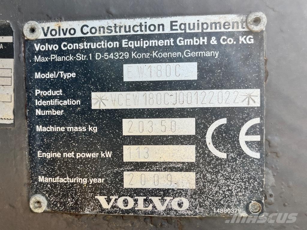 Volvo EW 180 C Wielgraafmachines