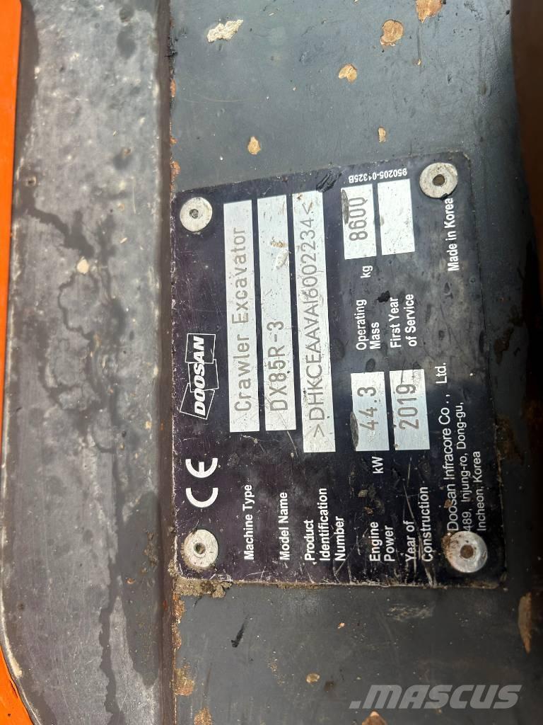 Doosan DX 85 R-3 Midigraafmachines 7t - 12t