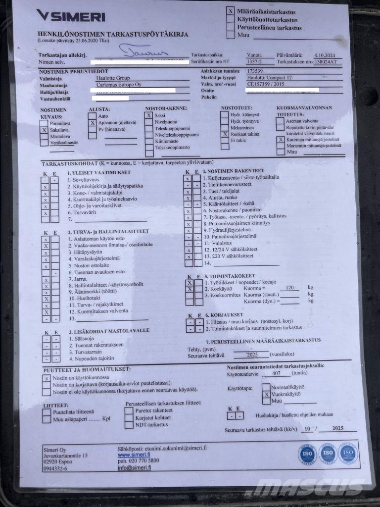 Haulotte Compact 12 Schaarhoogwerkers