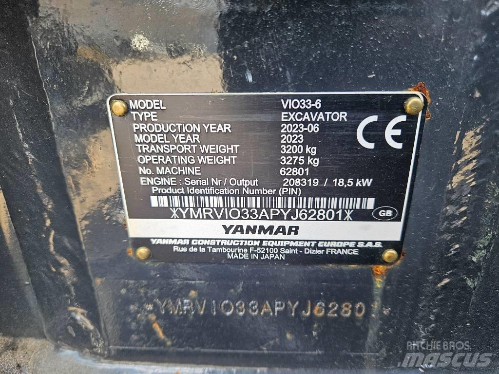 Yanmar Vio 33 Minigraafmachines < 7t