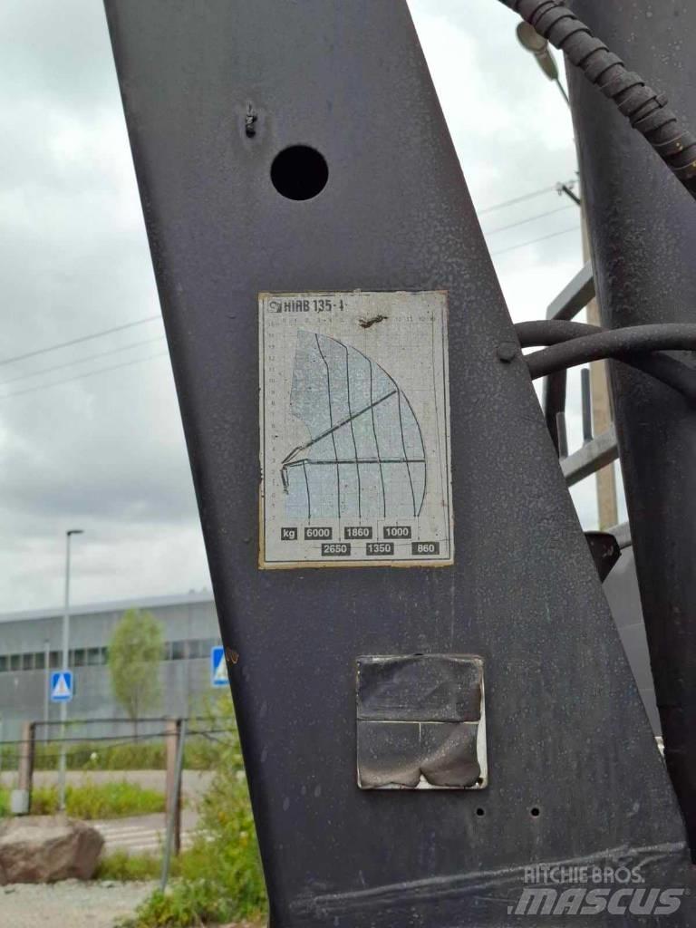 Scania P 124 Vlakke laadvloer met kraan