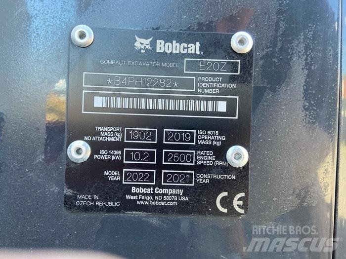 Bobcat E20z Minigraafmachines < 7t