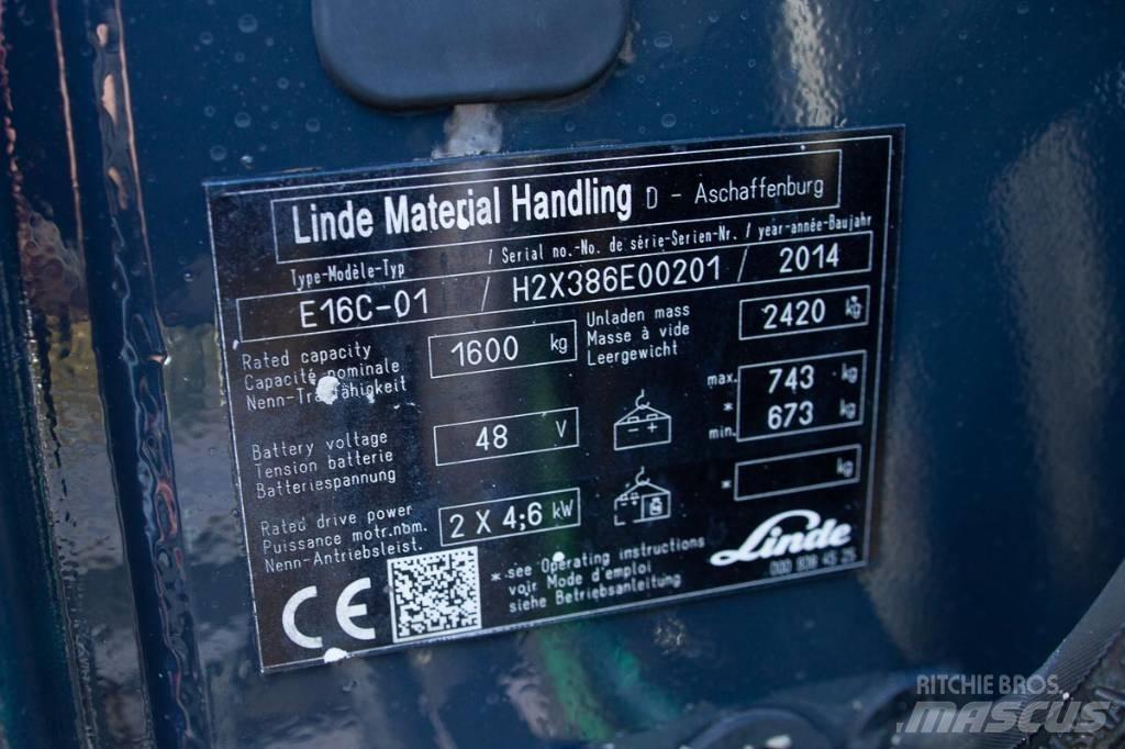 Linde E 16 Elektrische heftrucks
