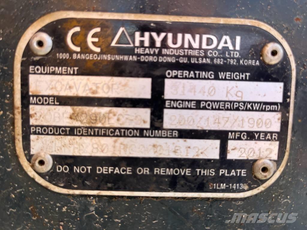 Hyundai Robex 290-9 Rupsgraafmachines