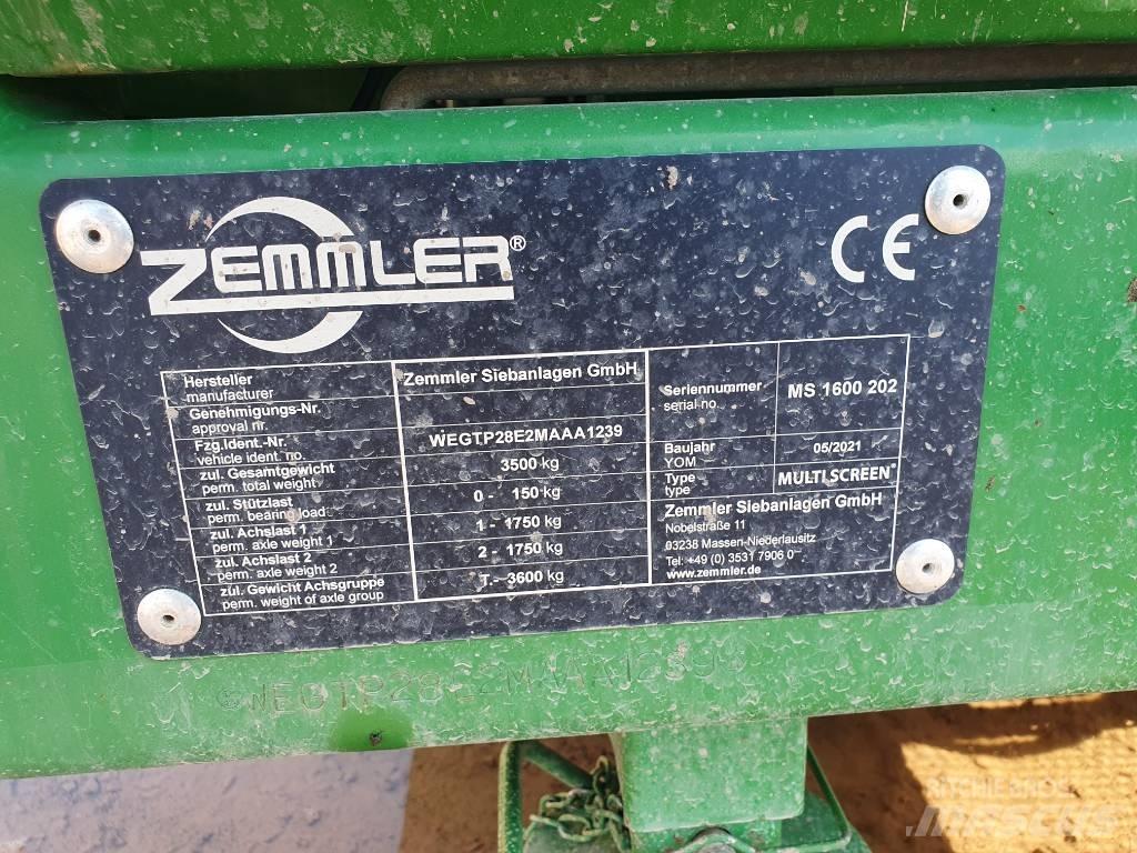 Zemmler MS 1600 Mobiele zeefinstallaties