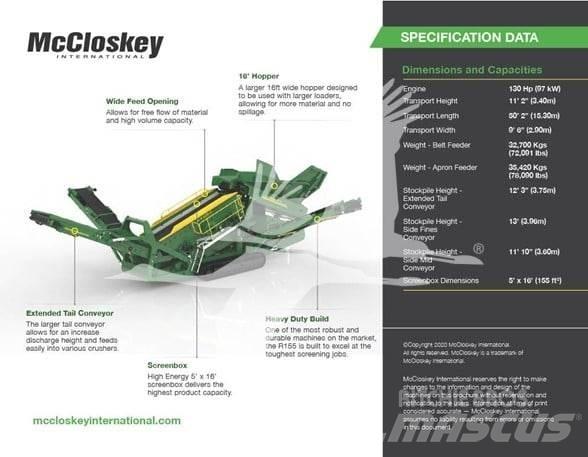 McCloskey R155 Zeefinstallatie