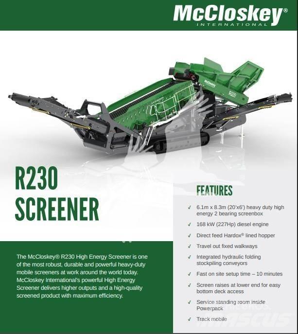 McCloskey R230 Zeefinstallatie
