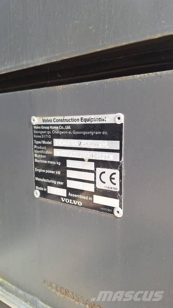 Volvo ECR 355 ENL Rupsgraafmachines