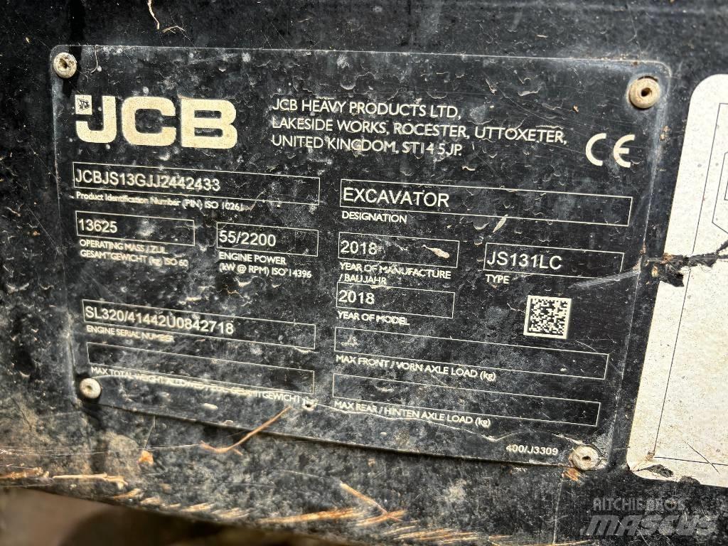 JCB JS 131 LC Rupsgraafmachines