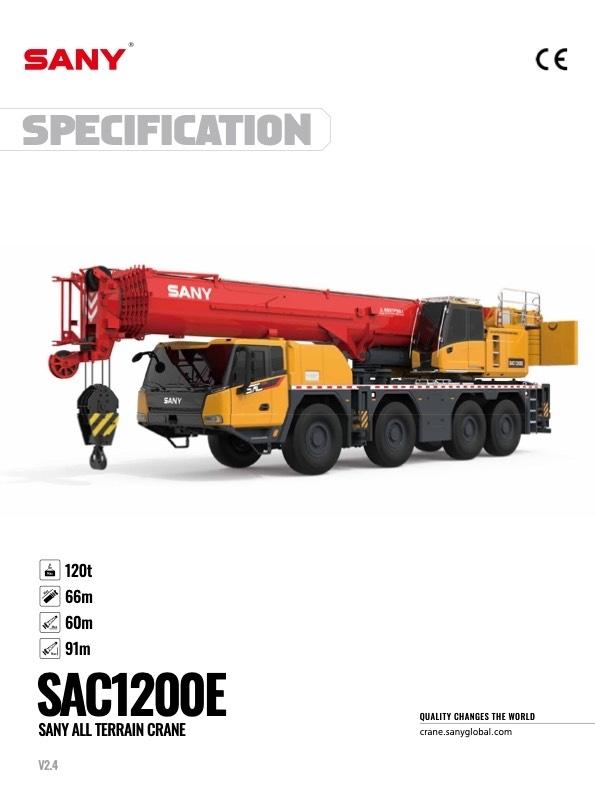 Sany SAC1200E Kranen voor alle terreinen