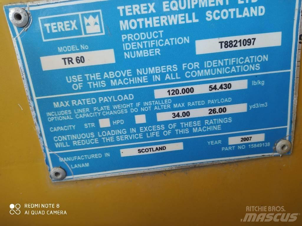 Terex TR 60 Starre dumptrucks