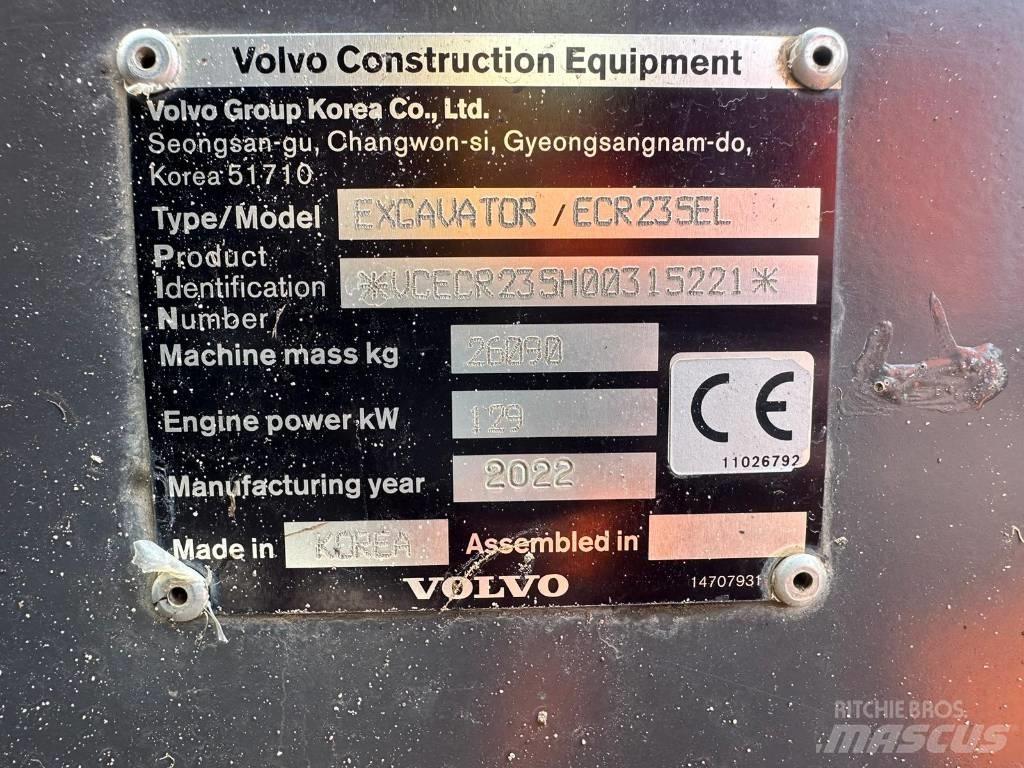 Volvo BM ECR235EL Rupsgraafmachines