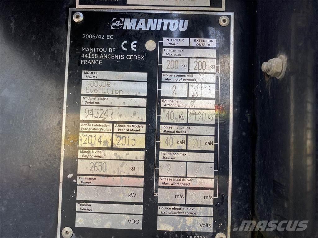 Manitou 100VJR Personenliften en invalideliften