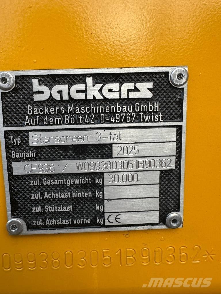 Backers 3-tal Mobiele zeefinstallaties