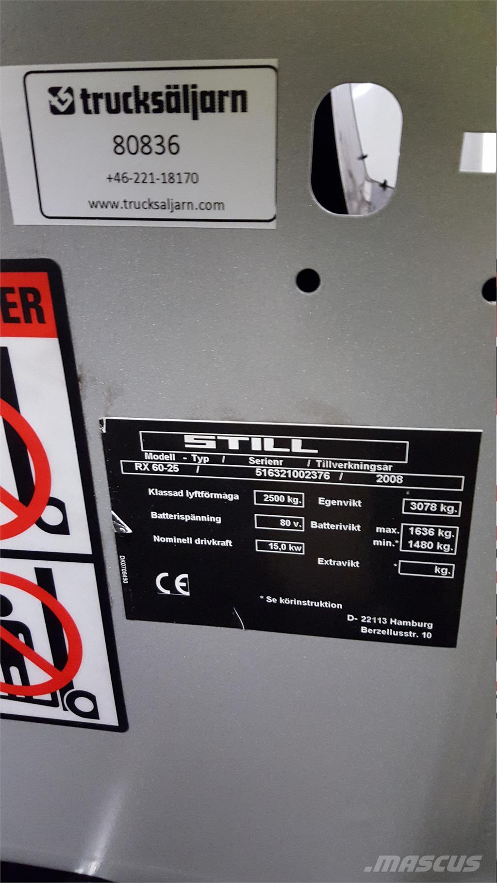 Still RX60-25 Elektrische heftrucks