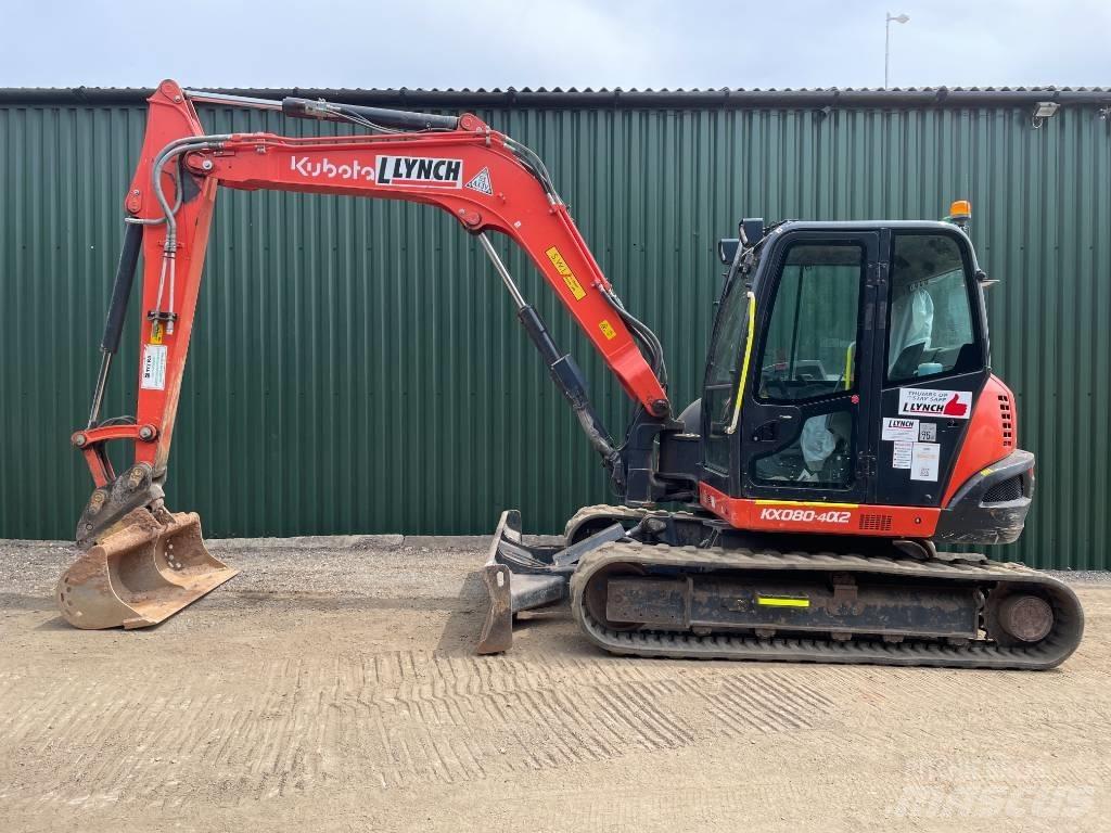 Kubota KX 080 Midigraafmachines 7t - 12t
